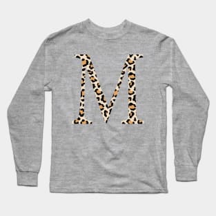 Mu M Cheetah Greek Letter Long Sleeve T-Shirt